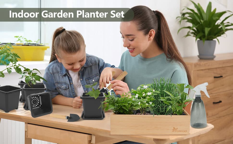 indoor garden planter set